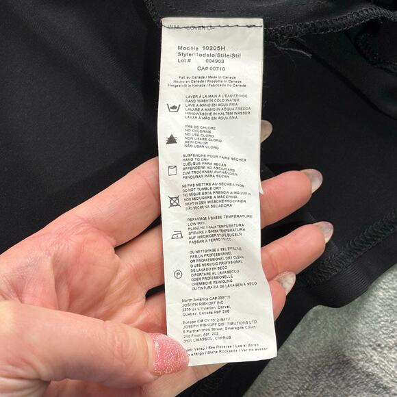 Joseph Ribkoff Jacket Women 6 Open Front Waterfall Cardigan Formal Midi Black - Picture 6 of 13